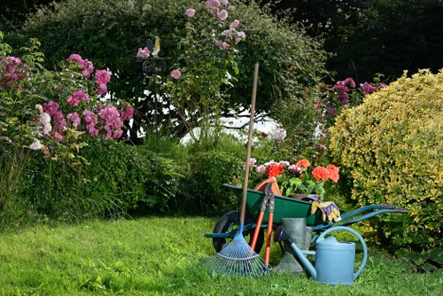 Low-maintenance flower bed planting for a Lambeth frontage